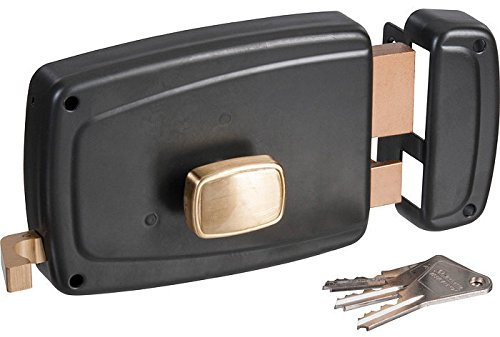 Serrure de porte de garage gauche à tirage - Clé I - Axe à 70 mm - Vachette