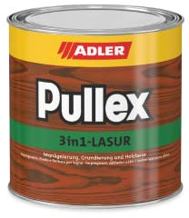 ADLER Pullex 3in1 Lasur Nuss 2,5 L - Imprägnierlasur, Grundierung und Holzschutzlasur für Holz außen - universelle Premium Holzlasur