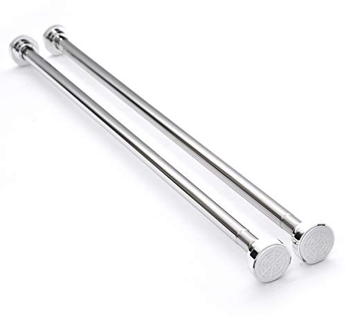 Ausziehbare Duschvorhangstange aus Edelstahl, 83–130 cm, Spannstangen für Vorhänge, Teleskop-Gardinenstangen, ohne Bohren, verstellbare Duschvorhangstange für Küchenschrank, Schrank, Badezimmer,