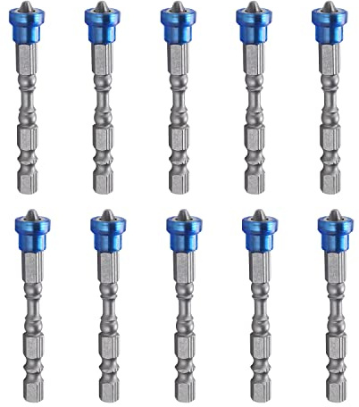 Utoolmart - Juego de brocas de destornillador magnético de punta Phillips para taladro de impacto con punta hexagonal, para herramientas de mano