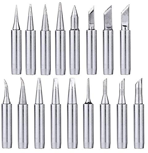 Yakamoz 17Pcs 900M Soldering Iron Tips Solder Welding Replacement Tip Kit for for Hakko, Radio Shack, TENMA, ATTEN, Quick, Aoyue, Yihua Solder Station