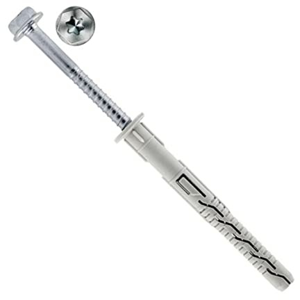 KLIMAS Skruvar trägänga Torx spridningsplugg med krage 4-delad spridning 12 x 230