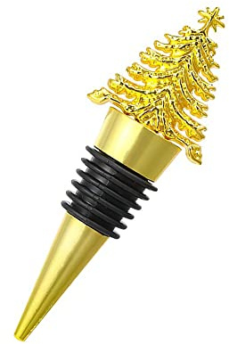 Wine Bottle Stopper ，Metal Bottle Stopper Christmas Tree Shape Wine Bottle Stopper，Suitable for Bottle Stopper for Wine, Champagne and Beer Collection