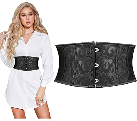 SUOSDEY Damen Korsettgürtel, Breite Taillegürtel für Kleid Cosplay Waspiegürtel