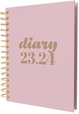 Collins Debden Scandi PW51M.50-2324 Schülerkalender 2023–24, A5, Tagesansicht, Mitte Jahr, Schule, College oder Universität, August 2023 bis August 2024, Rosa