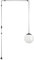 EGLO Rondo 3 - Lampada a sospensione, portalampada con cavo e spina, lampadario per tavolo da pranzo, per sala da pranzo, in metallo nero e vetro bianco, attacco E27