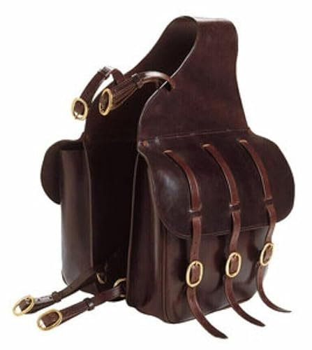 EQUIGEAR Western-Leder-Satteltasche für Pferde | Reitvergnügen Wanderritt geeignet für Reiten und Fassrennen | Satteltasche mit verstellbarem Riemen GRÖSSE: 10X10X3 SA-30