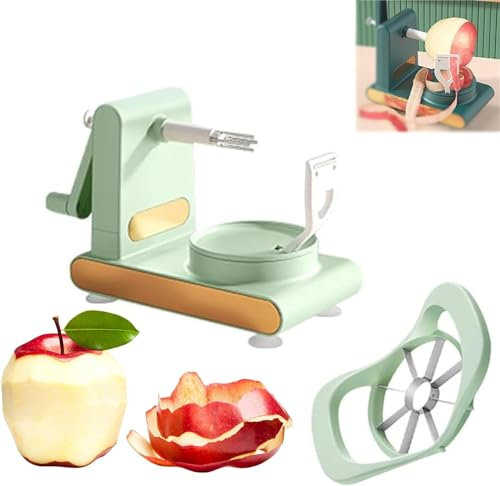 Yelschwa Pack Of 2 Multi Fruit Peeler With Fruit Divider Set Hand Peeler Fruit Peeler Machine Stainless Steel Fruit And Vegetable Peeler Household Necessities Gift For Your Family (Light Green)