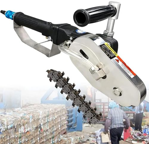 Wire Stripper Machine, 2500rpm Pneumatic Waste Stripper Carton Paper Stripping Machine Trimming Tool, Pneumatic Cardboard Carton Box Waste Stripper with Alloy Steel Chain,MTeeth+DoubleClaws