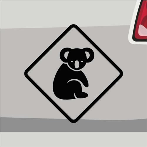 Stickerfreaks Koala Schild Aufkleber Australien Sticker Busch Wüste Auto Bike down Under Aufkleber Größe: 9x9cm (M) | Farbe: 54-türkis | Australien Sticker Kleber Deko Tuning Tier
