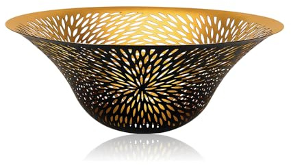 Floor Lamp Shade Replacement for Floor Lamp Shade - ALUCSET Ceiling Fan Replacement Globes 12.2x4.9x7.5 Inches Fitting Opening 1.65 Etching Small Chrysanthemum Metal Lamp Shade (Black Gold) | 12.2'' Bottom, 7.5Height, Fitting Opening 1.65 Etching Small Chrysanthemum Metal Lamp Shade