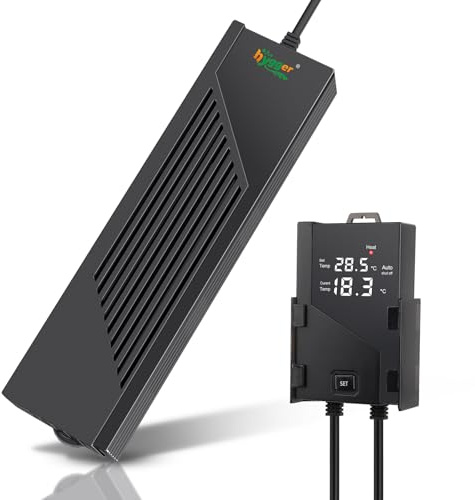 hygger Sommergibile Riscaldatore per Acquario,800W Regolabile Aquarium Heater Fish Tank Heater con Display Digitale Controller, Riscaldatore per Acquario Tartarughe di 302-383L Acqua Dolce