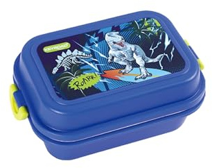 KEYROAD Lunchbox Brotdose Kinder mit Fächer/für Kindergarten, Schule/Vesperdose Snackbox Brotbox leicht für Jungen & Mädchen/Thema: DINO