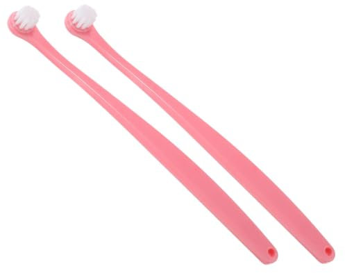 YARNOW 2 Stücke Weiche Haustier Zahnbürste Griff Hund Katze Mundpflege Pinsel Für Katzen