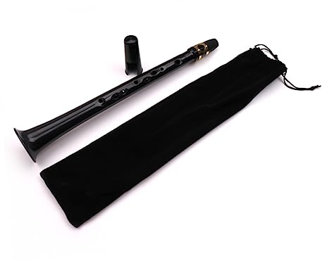 COSMEVIVI Taschensaxophon Saxophon Tragbares Kleines Saxophon Holzblasinstrument Schwarz