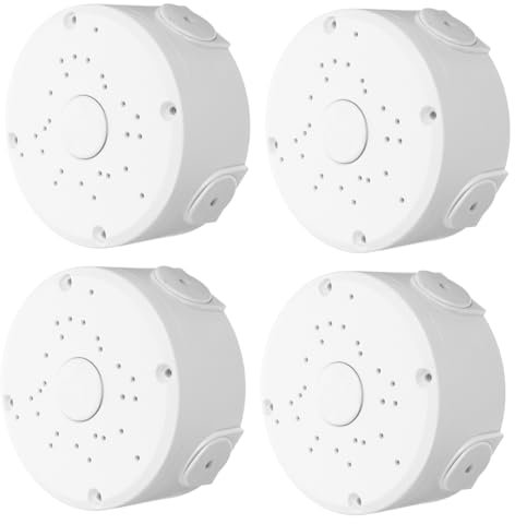 Gadpiparty 4pièces Boîte De Jonction pour Caméra De Sécurité Cache-câbles Réutilisable Accessoire pour Câblage Extérieur Support Plafond avec Espace pour Gestion De Câbles