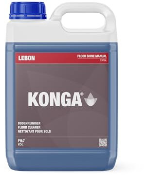 Konga Floor Shine - Detergente per pavimenti in marmo e piastrelle, ideale per la pulizia di piastrelle in ceramica, granito, marmo, pietra o porcellana, concentrato senza risciacquo (5 l)