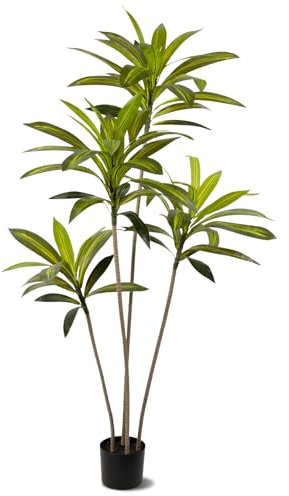 Artificial Dracaena Tree - Faux Tree Faux Yucca Floor Plant Faux Plants Indoor Artificial Trees for Home Office Living Room Decor Indoor