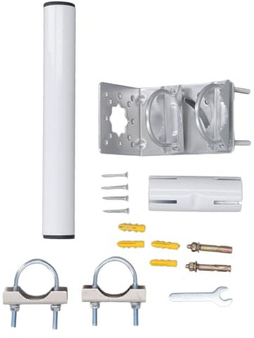 Short Wall Mount, Stainless Steel Mounting Kit for Roof Mount, V2 Rectangular Dish, TV Antennas, Weather Stations, CPE Devices, Easy Installation, Enhanced Stability,