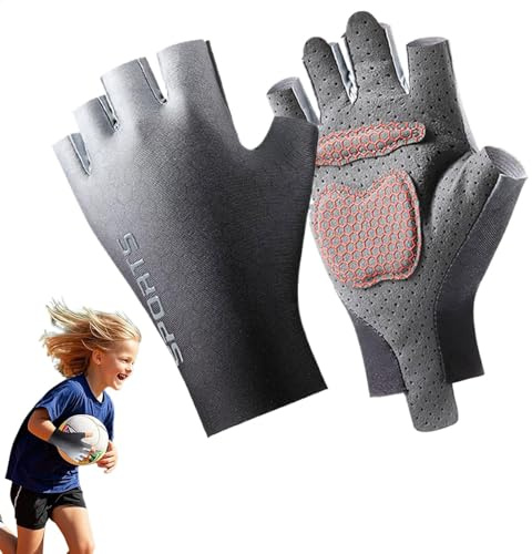 Kids Bike Gloves | 1 Pair of Kids Riding Gloves for Dirt Bike | Fingerless Skateboard Mittens, Workout Mitts, Non-Slip for Children Gymnastics