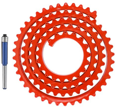 WANDGU Gabarit de fraisage flexible de 2 m - Règle de fraisage de la barre profilée - Règle courbée flexible avec chaîne dentée et fixation multi-points pour un travail précis du bois