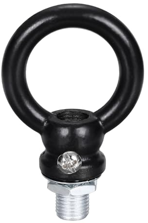 PATIKIL Ringmuttern M10x1.0 mm, Ringschrauben 38 x 48 mm, Ösenmuttern, Heberingmutter für Kronleuchter Kristall-Lampen Kerzenhalter LED-Lampen, 8 kg Maximale Tragkraft, Schwarz