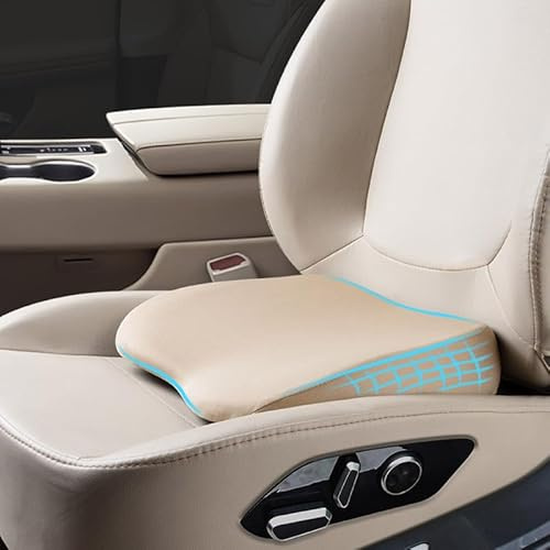 Cuscino per seggiolino auto per la guida, in memory foam, cuscino a cuneo con supporto rialzato, fondo antiscivolo, per alleviare il dolore al coccige e sciatica, per auto, ufficio, casa, tutte le