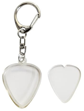 Mwqpgyh Portátil Llavero Soporte Púas Guitarra | Llavero Almacenamiento Púas para Guitarristas - Organizador De Almacenamiento De Plectros Transparente,Regalo Hombres Mujeres