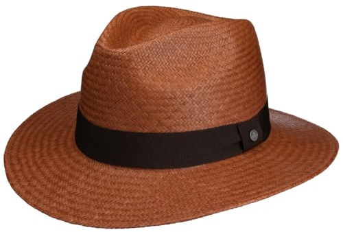 Lierys Fashion Traveller Panama Hat Women/Men Brown 7 1/8-7 1/4