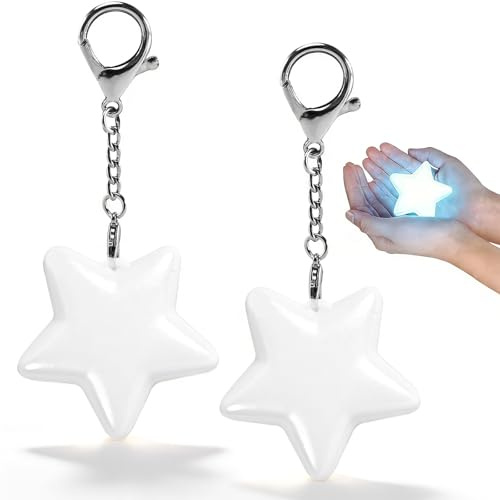Joycabin 2 unidades de luz LED para bolso de mano con sensor recargable, luz de bolsillo con forma de corazón para bolso, mini bolsa de luz, mochila, bolsas luminosas, colgantes regalos para mujeres