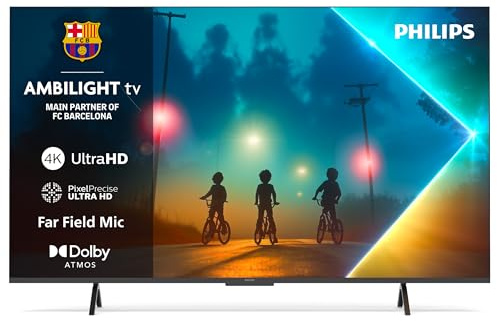 Philips Ambilight 55PUS8200 4K LED Smart TV Schermo da 55 pollici – Supporto da Parete Universale Piatto, compatibile con TV LCD/LED da 32 a 75 pollici