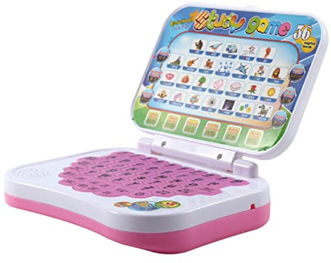 Generic Gioco per Computer Portatile Giocattolo da Studio per L'apprendimento Educativo per Bambini, Macchina per L'apprendimento delle Lingue Bilingue con Suoni Dell'alfabeto e Melodia Musicale