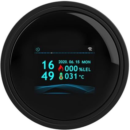 NONDK WiFi Natural Gas Sensor Tuya Smart Alarm Gas Leakage Detector Fire Security Digital LCD Temperature Display