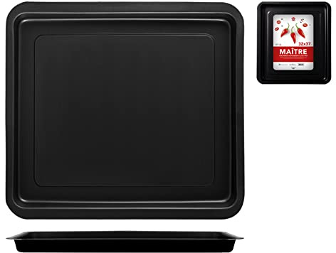 Home Maitre bakplåt fyrkantig, non-stick beläggning, 32 x 37 cm, antracit