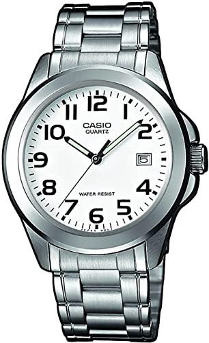 Casio - MTP-1259PD-7BEF - Collection - Montre Homme - Quartz Analogique - Cadran Blanc - Bracelet Acier Argent