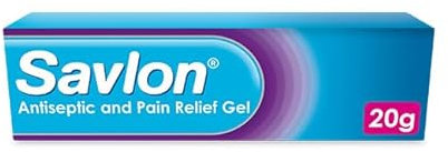 Savlon Antiseptic & Pain Relief Gel, First Aid for Relief of Pain, Itching & Irritation, Contains Anaesthetic to Numb Pain & Antiseptic to Help Prevent Infection (20g, 1 pack)