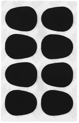 Patch per Bocchino, Spessore 0,8/0,5/0,3 mm Pad per Clarinetto Sassofono Sassofono Tenore Contralto Soprano (nero-0,5 mm Spessore-ovale grande)