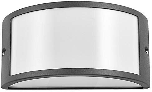 Nova Line BB25D Giotto Plafoniera da Esterno Alluminio e Policarbonato E27 Grigio Scuro