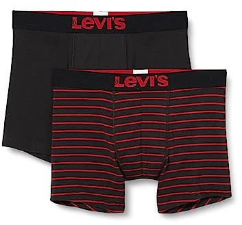 Levi's Boxer, Boxer Uomo, Rosso/Nero, XXL