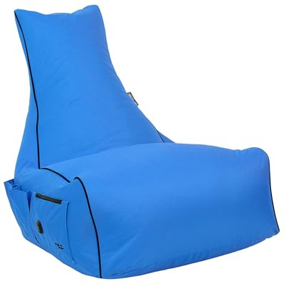 BubisBag Gaming Sitzsack zum Zocken mit & Taschen, Lounge Kissen, Game Sessel für Kinder und Erwachsene, Beanbag Indoor und Outdoor - Magic Gambler (Königsblau)