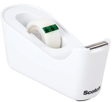 Scotch Dispensador blanco C18 y cinta Scotch Magic, 19 mm נ33 m, 1 rollo/paquete