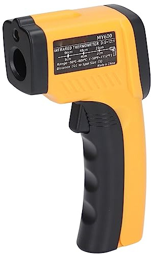 Tyenaza Termometro a Infrarossi, Pistola Digitale per Temperatura Senza Contatto da ‑50 a 600 ℃ con Display LCD per Cucina, Cibo, Pizza, Forno, Grill