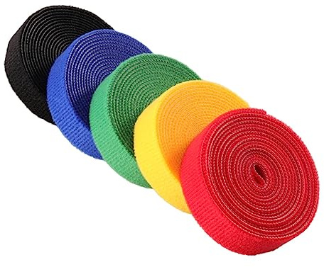 Gatuida 1m Adhesivas De Cable Amarillas Gancho y Bucle Organizador De Cables Para Hogar y Oficina Fácil De Usar