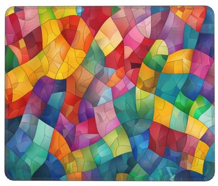 Mouse Pad Mosaic Color Chart Square Mouse Pad Office Laptop Computer Desk Wireless Mouse Non Slip Rubber Base Washable 7 X 8.6 In Keyboard Pad