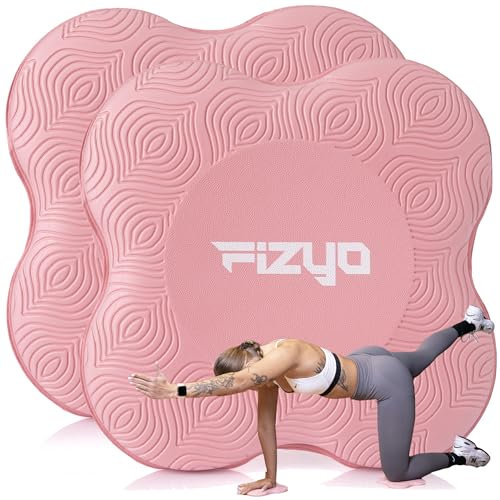 Fizyo Kniekissen Rutschfeste: Kniepads für Yoga, Pilates Knie Pads, Yoga Pad für Gelenkschutz & Fitness, 2 Set, Rosa, 20x20 cm