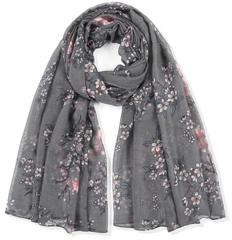 MAZELIKEHOOD Scarf for Women Soft Print Lightweight Wrap Fashion Long Floral Scarves Gifts for Women