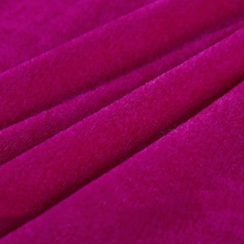 Anevous 2m x 165cm Pannesamt Stoff Meterware für Deko, Samt ähnliche Dekostoff, Stoffe zum Nähen, Samtstoff Basteln und Bekleidung Für Kleidung Vorhänge Gardinen Bühne Tischdecke Deko,Lilarot