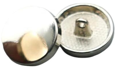 11,5mm-30mm glänzende Metallknöpfe, runde, flache Knöpfe, Silber, 30mm 6 Stk