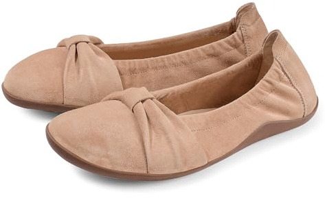 BÄR | Elly | Donna | Ballerina | Scarpe casual con 100% senza dita | Traspirante, marrone, 38.5 EU