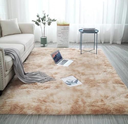 ZASEZOD Hochflor Teppich Wohnzimmer Schlafzimmer Kinderzimmer Flauschig Shaggy Weich Teppich Anti-Rutsch Waschbar Teppiche Carpet Moderne Plüschteppich(H,60 x 120 cm)